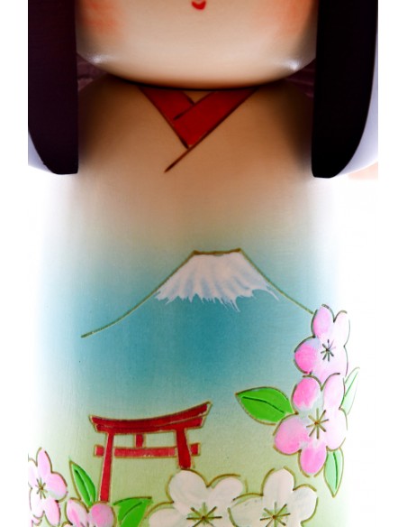Kokeshi Giapponese, bambola decorativa - Giornata di Sole | Japan Primavera