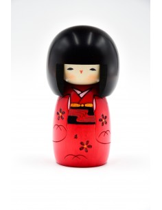 Japanische Kokeshi, dekorative Puppe - Rote Unschuld (Osanago) | Japan Primavera