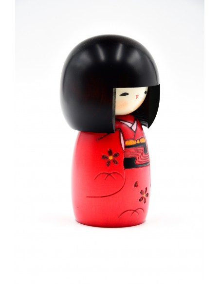 Kokeshi Giapponese, bambola decorativa - Innocenza Rossa | Japan Primavera