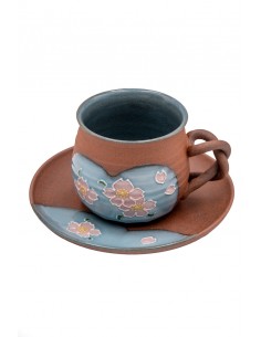 Tazza da tè o caffè giapponese con piattino | Japan Primavera