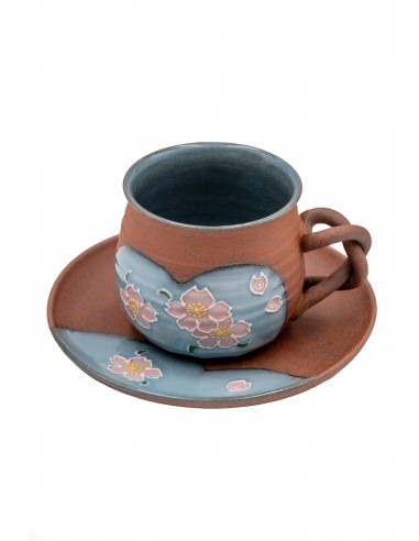 Tazza da tè o caffè giapponese con piattino | Japan Primavera
