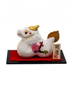 White Dragon with Sakura flower, Japanese good luck charm | Japan Primavera