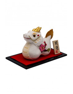White Dragon with Sakura flower, Japanese good luck charm | Japan Primavera 2