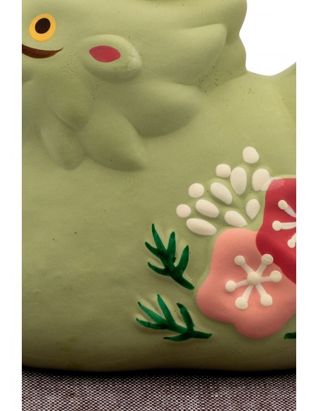 Green Dragon, with Sakura flowers, Japanese good luck charm | Japan Primavera
