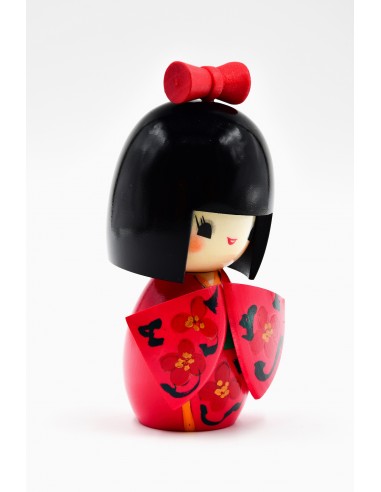 Kokeshi Giapponese, bambola decorativa - Kosode Rossa | Japan Primavera